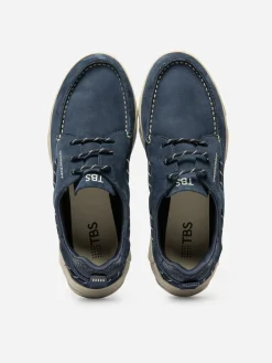 Chaussures Bateau Homme Cuir Nubuck Semelle TechniGrip® Marine JAZZSEA