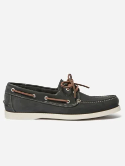 Chaussures Bateau Homme Cuir Nubuck Marine et Crème PHENIS