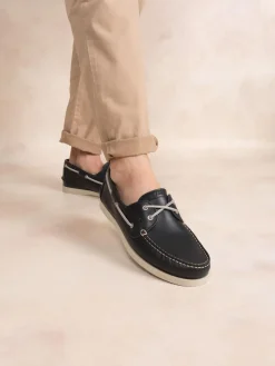 Chaussures Bateau Homme Cuir Marine PHENIS