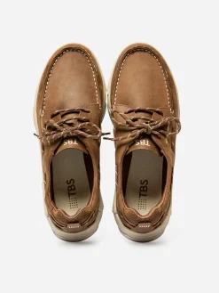 Chaussures Bateau Homme Cuir Nubuck Semelle TechniGrip® Marron JAZZSEA