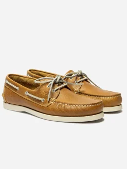 Chaussures Bateau Homme Cuir Jaune et Blanc PHENIS