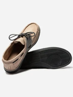 Chaussures Bateau Homme Cuir Beige et Marine
