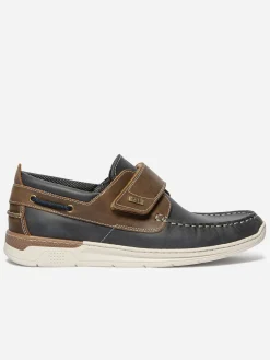 Chaussures bateau homme marine et cognac MATVELC