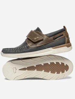 Chaussures bateau homme marine et cognac MATVELC