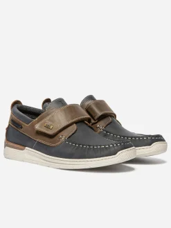 Chaussures bateau homme marine et cognac MATVELC