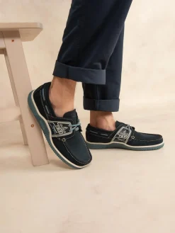 Chaussures bateau homme navy et chambray GLOBEK