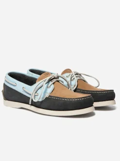 Chaussures bateau homme navy et oxygene PHENIS