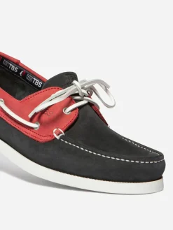 Chaussures bateau homme navy et rouge PHENN