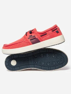 Chaussures bateau homme rouge et marine GEOBOAT