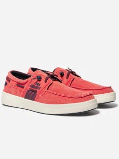 Chaussures bateau homme rouge et marine GEOBOAT
