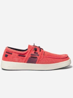 Chaussures bateau homme rouge et marine GEOBOAT