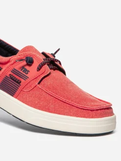 Chaussures bateau homme rouge et marine GEOBOAT