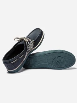 Chaussures Bateau Homme Semelle Grip Cuir Bleu