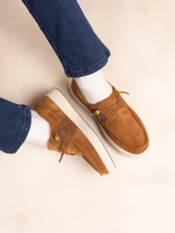 Chaussures Bateau Homme Textile Légères Caramel GEOBOAT
