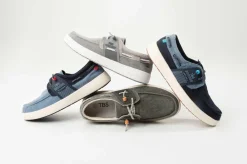 Chaussures Bateau Homme Textile Légères Vert Foncé GEOBOAT