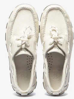 Chaussures Femme Esprit Bateau Cuir Blanc
