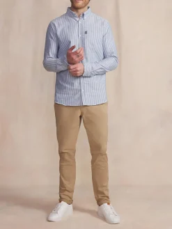 Chemise Chambray Manches Longues Bleu RHAVICHE