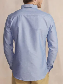 Chemise Chambray Manches Longues Bleu BRADYCHE