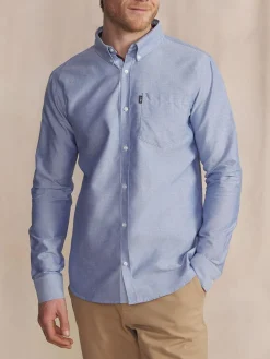 Chemise Chambray Manches Longues Bleu JAMADCHE