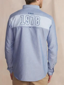 Chemise Chambray Manches Longues Bleu JAMADCHE