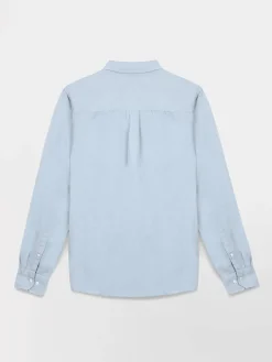 Chemise Homme Coupe Confort Lin/Coton Bleu LYNERCHE