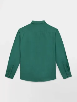 Chemise Homme Coupe Confort Lin/Coton Vert LYNERCHE