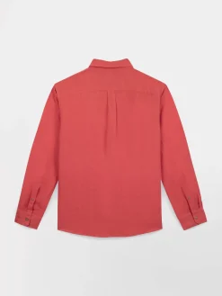 Chemise Homme Coupe Confort Lin/Coton Rouge LYNERCHE