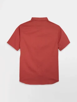 Chemise Homme Coupe Regular Popeline Rouge HELYOCHA
