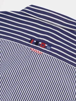 Chemise Homme Coupe Regular Rayures Bleu et Rouge ZAYNECHE