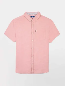 Chemise Homme Manches Courtes Coton Corail