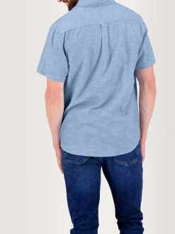Chemise Homme Manches Courtes Coton Bleu