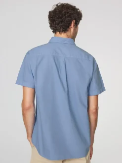 Chemise Homme Manches Courtes Coupe Confort Bleu BRODYCHA