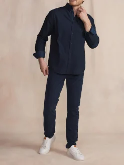 Chemise Manches Longues Bleu JANOVCHE