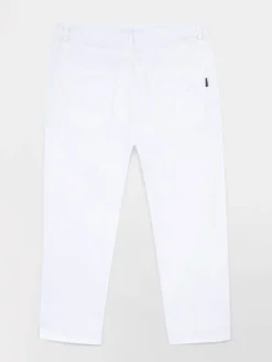 Corsaire Femme Ceinture Semi-élastiquée Blanc SANTACOR