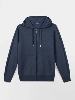 Gilet Tricot Femme Coton Laine Bleu Foncé ENOLAGIL
