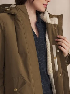 Manteau Femme Intérieur Sherpa Dessus Marron JUDITMAN