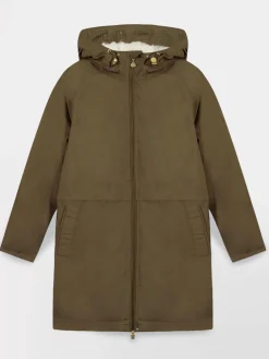 Manteau Long Femme Imperméable A Capuche Marron SUSANLON