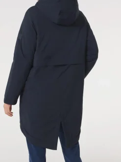 Manteau Long Femme Imperméable A Capuche Marine SUSANLON