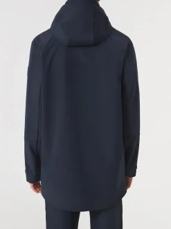 Manteau Long Homme Déperlant Marine HELNYLON