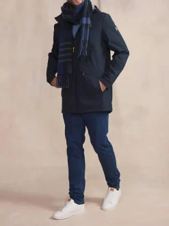 Manteau Long Homme Déperlant Marine HELNYLON