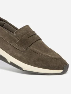 Mocassin Femme Cuir Chocolat JELIMOC