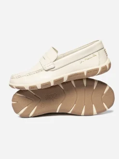 Mocassins femme light beige et chatain JAZABEL