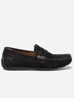 Mocassins Homme En Cuir Velours Marine