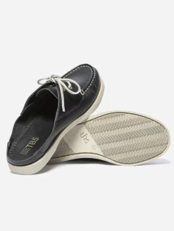 Mule Bateau Femme Cuir Marine PHELUME