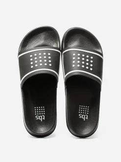 Mule Homme Synthétique Semelle Grip Noir