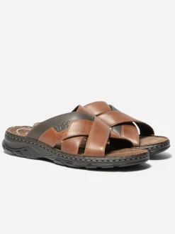 Mules Homme Semelle Ortholite Cuir Marron