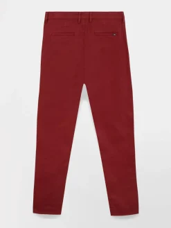 Pantalon Chino Homme Coton Recyclé Rouge FILAOFAN