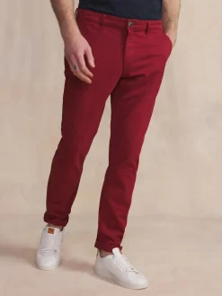 Pantalon Chino Homme Coton Recyclé Rouge FILAOFAN