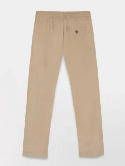 Pantalon Femme Cordon de ressérrage Ceinture Elastiquée Beige SANTAJOG