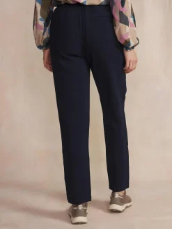 Pantalon Femme Fluide Ceinture Elastique Marine NOLWEPAN